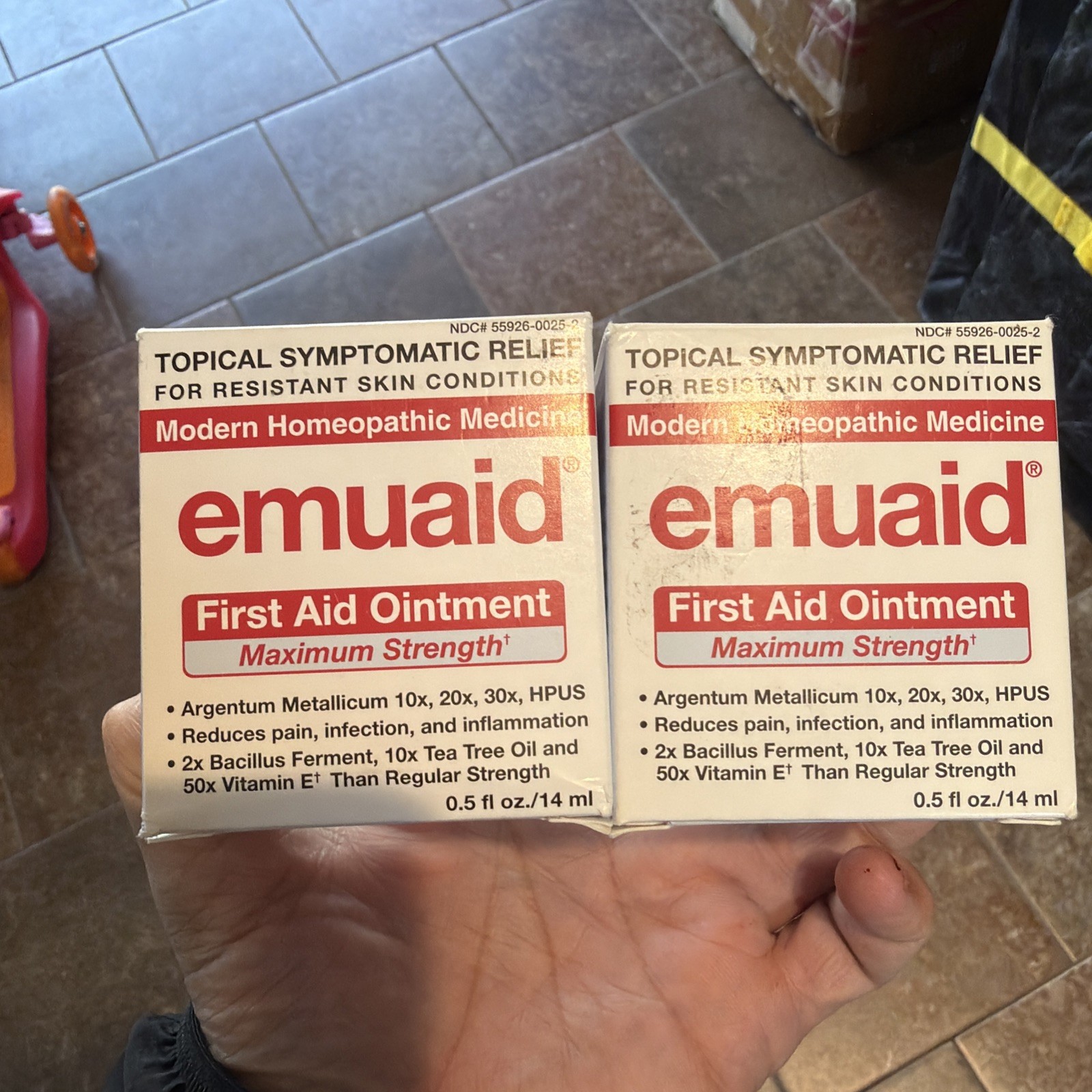 Lot Of 2 NEW Emuaid First Aid Ointment Maximum Strength 0.5 Oz 08/2027 Lot Of 2 NEW Emuaid First Aid Ointment Maximum Strength 0.5 Oz 08/2027