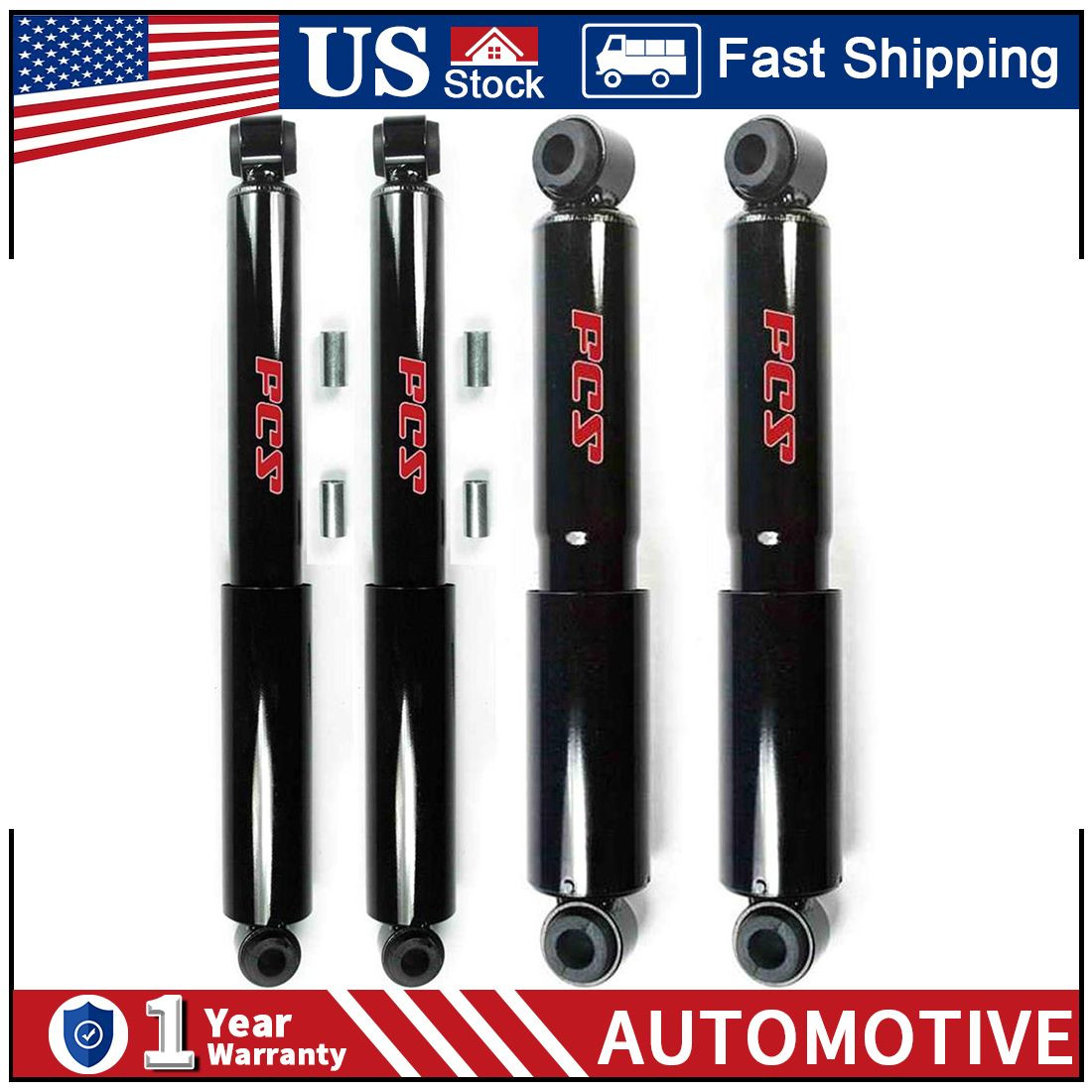4x Focus Auto Parts Front Rear Shock Absorber For Jeep Willys 1949~1951