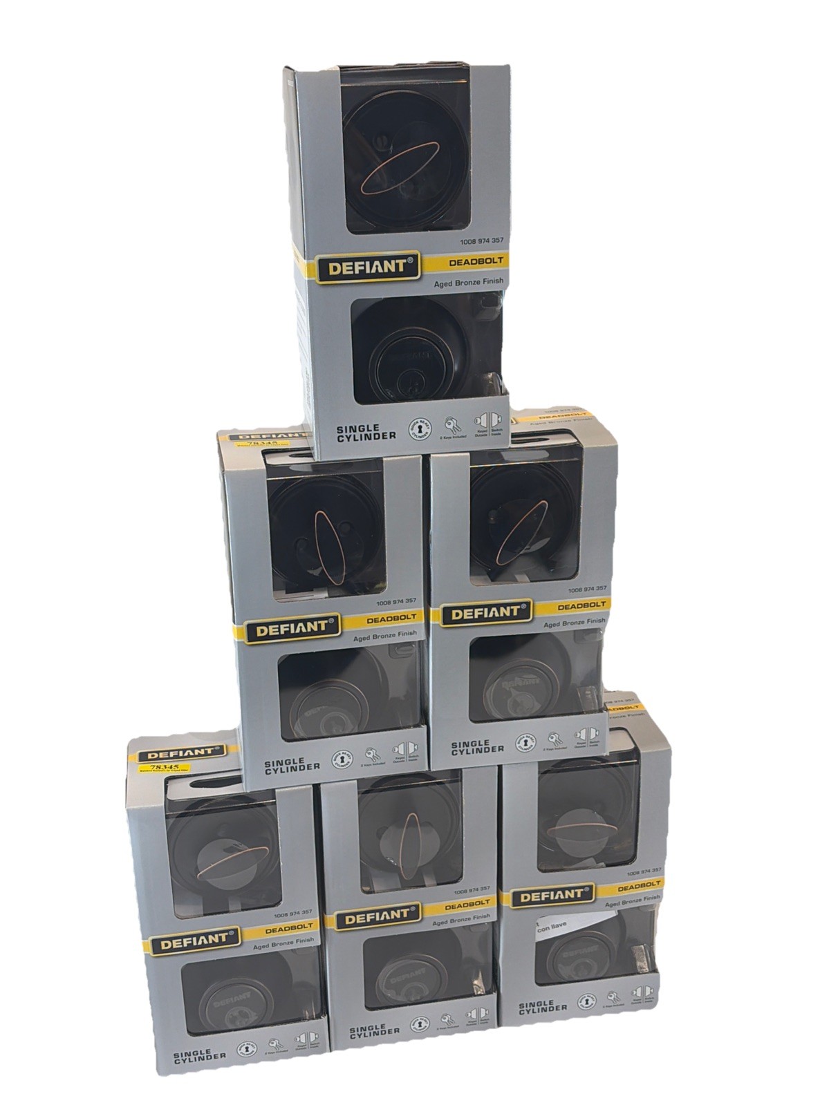 6 Defiant Aged Bronze Single Cylinder Deadbolt Door Lock Case Of 6