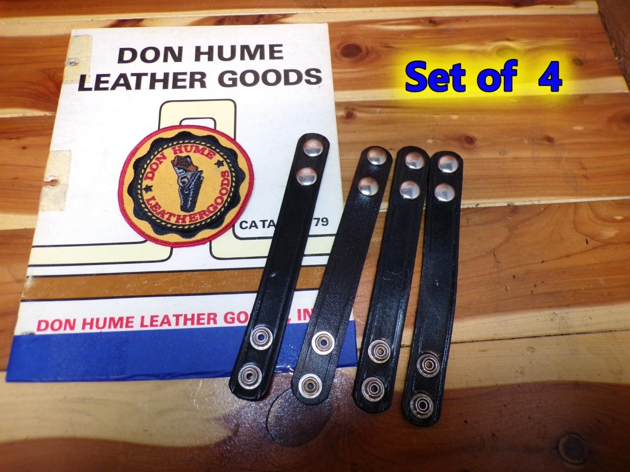 4 Set DON HUME Black Police Duty Belt Keepers 3/4