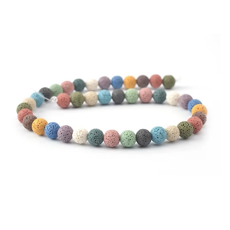 Natural Lava Stone Volcano Beads Round 6mm 8mm 10mm 12mm 14mm 16mm 18mm
