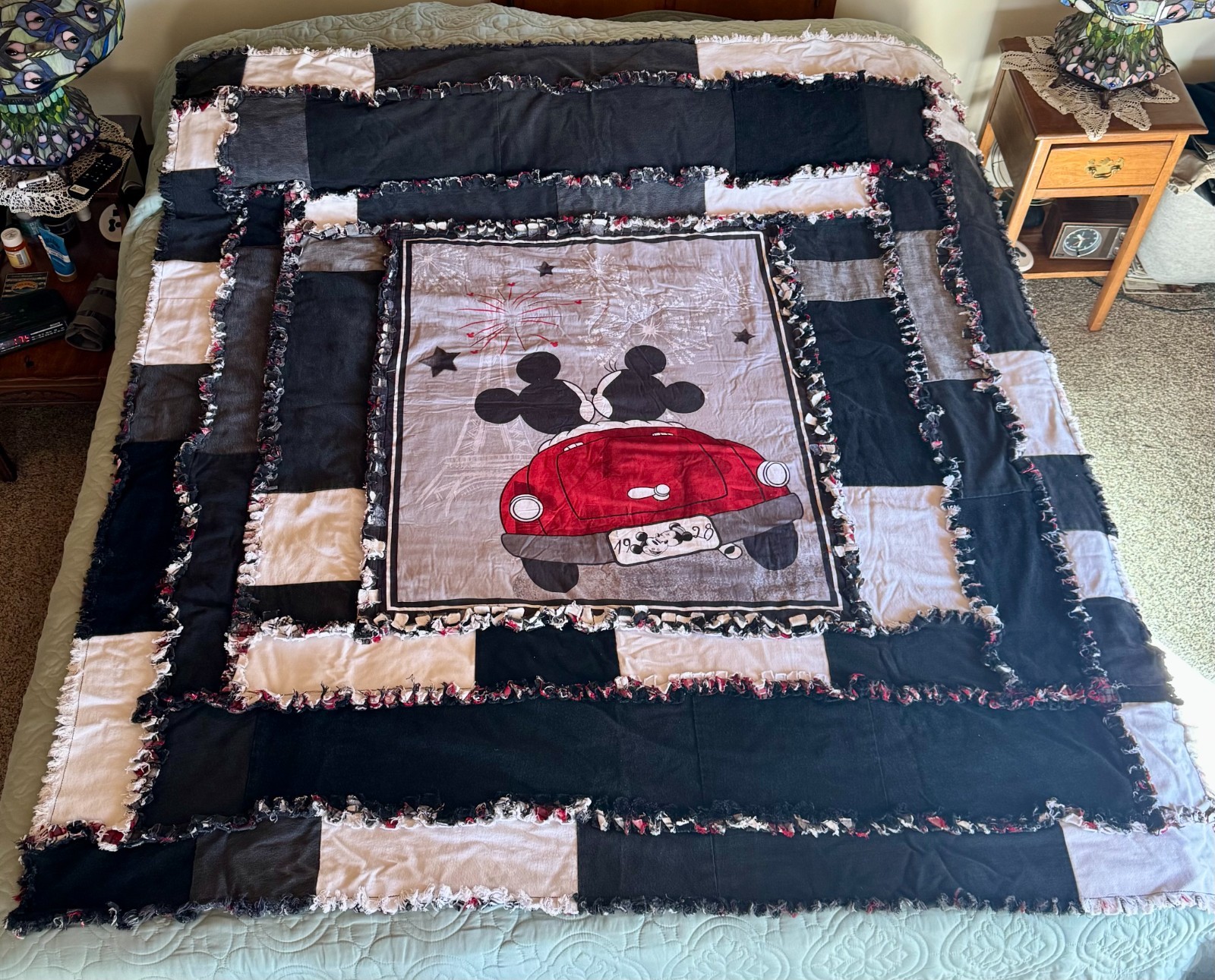 Handmade Disney Themed Quilt New   ** 72 inches by 68 inches **