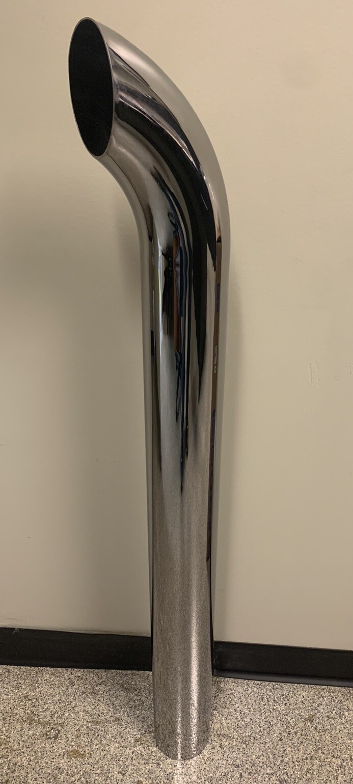 Chrome Stack 4 Inch Curved Pipe 4\