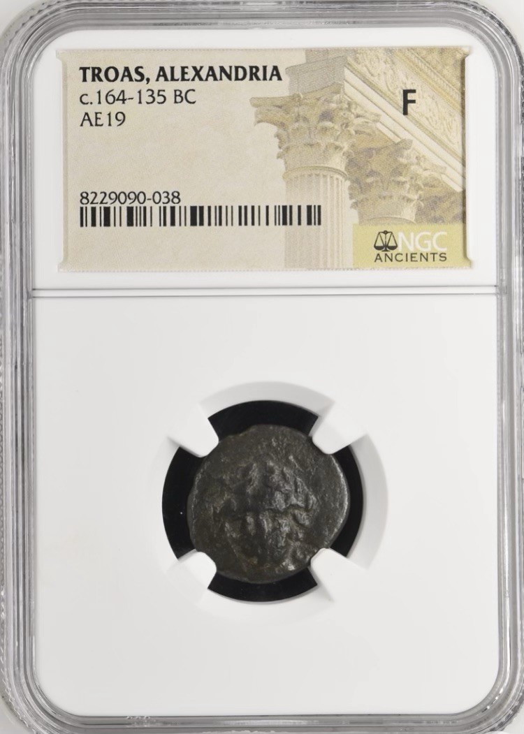 Alexandria Troas 164BC-135BC Ancient Greek City NGC Graded Fine Lyre Scarce Type
