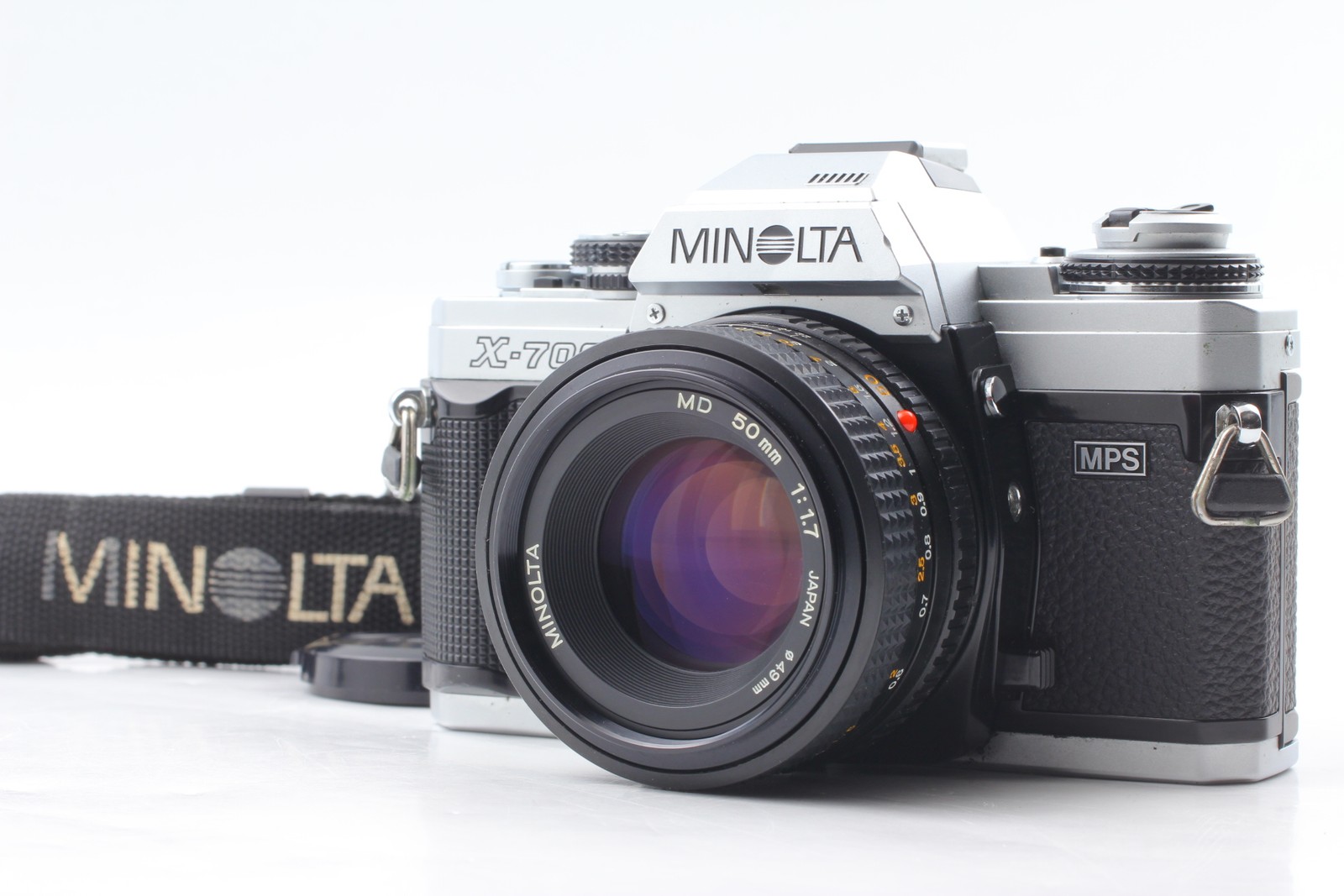 Rare Silver [ N MINT+++ ] Minolta X-700 Film Camera MD 50mm F1.7 Lens From JAPAN