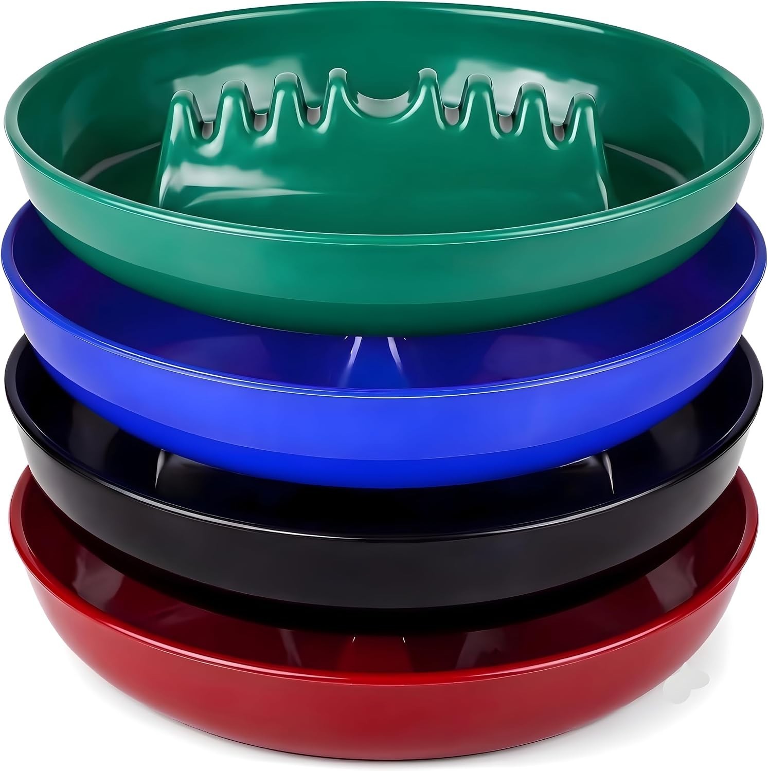 4 Pack Plastic Ashtray for Cigarettes Indoor Outdoor Large Tabletop Ashtray