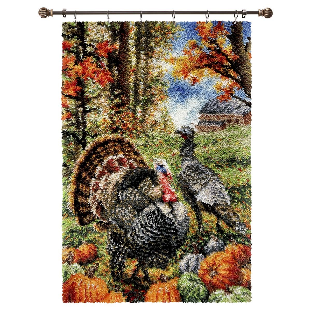Herrschners® Turkey Grove Kit & Hanger Latch Hook Kit
