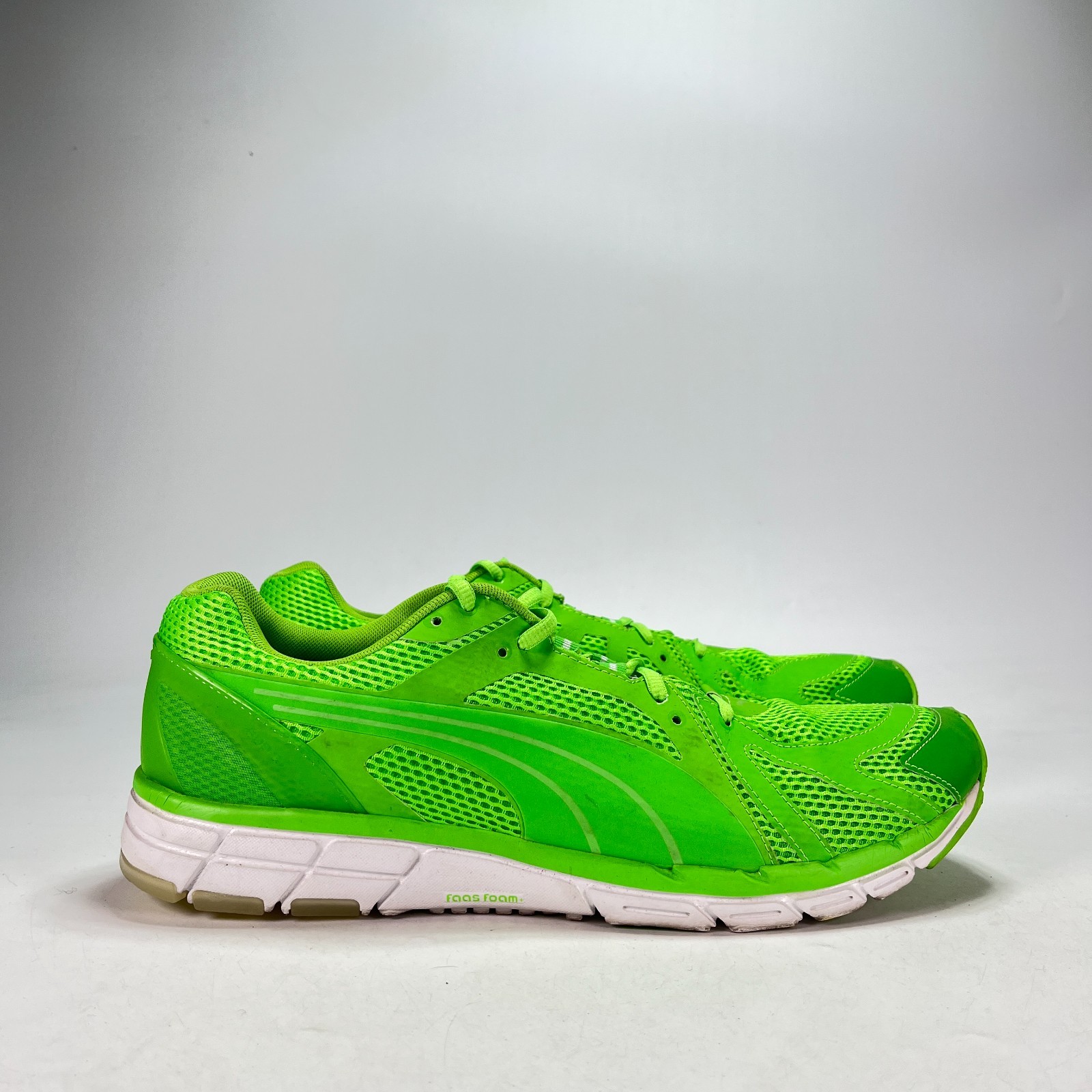 Puma Faas 600 S Lime Green Athletic Lace Up Running Shoes 187011-03 Mens Size 13