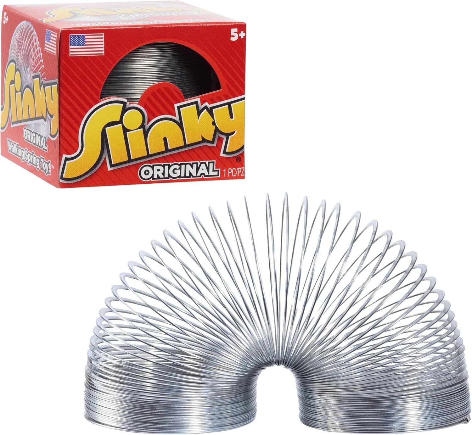 The Original Slinky Walking Spring Toy, 2.75-inch Diameter Metal Slinky The Original Slinky Walking Spring Toy, 2.75-inch Diameter Metal Slinky