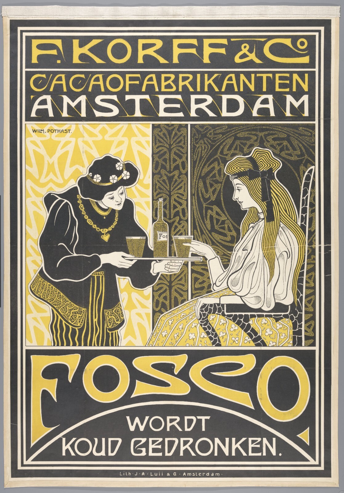 F. Korff & Co. Cacaofabrikanten Amsterdam - Willem Pothast - 1898, Art Nouveau