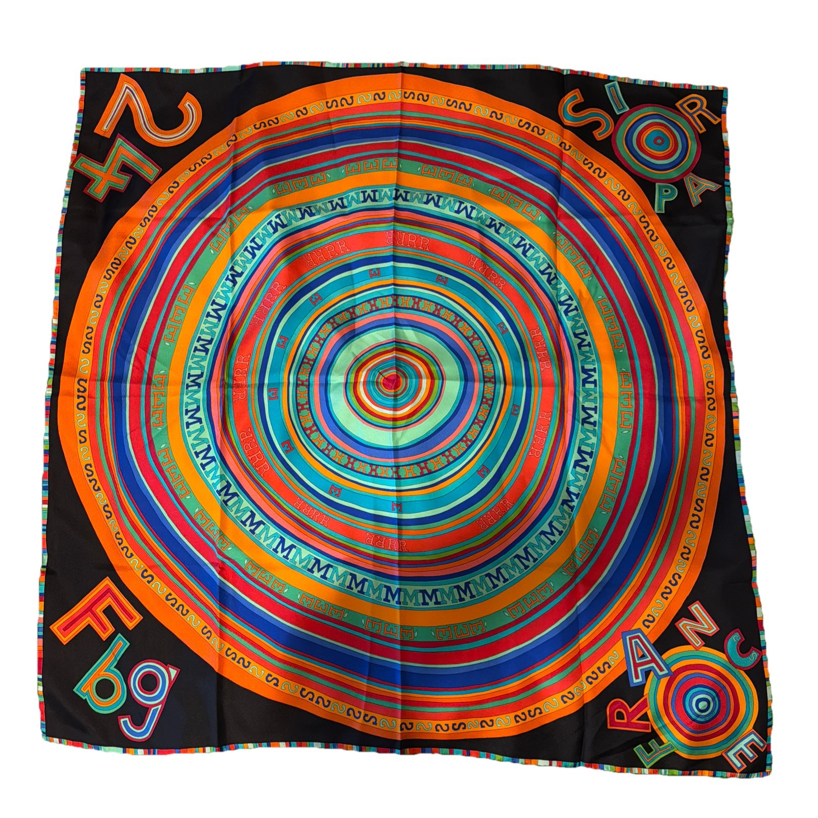 Rare Hermés Paris “Tohu Bohu” Silk Scarf 90 x 90 Rare Hermés Paris “Tohu Bohu” Silk Scarf 90 x 90