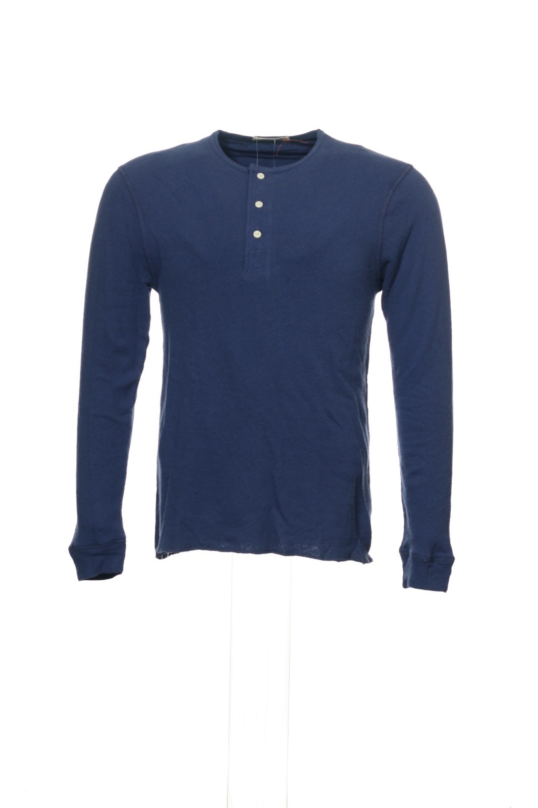 Alternative Mens Henley Shirt M Cambridge 100% Cotton Embossed Long Sleeve Casua