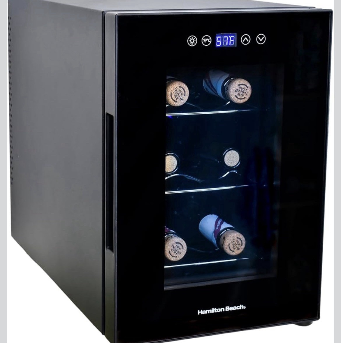 Wine Fridge Hamilton Beach 6-Bottle Mini Fridge Cooler New 