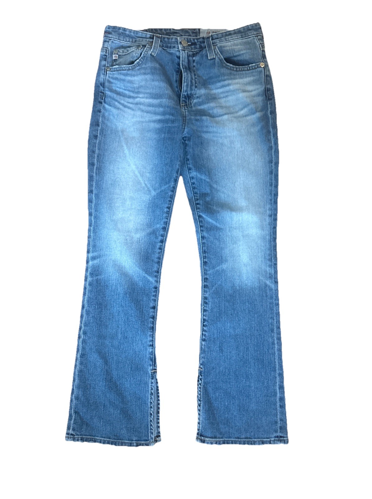 AG-ED DENIM Adriano Goldschmidt Straight leg crop slits at him 27 R