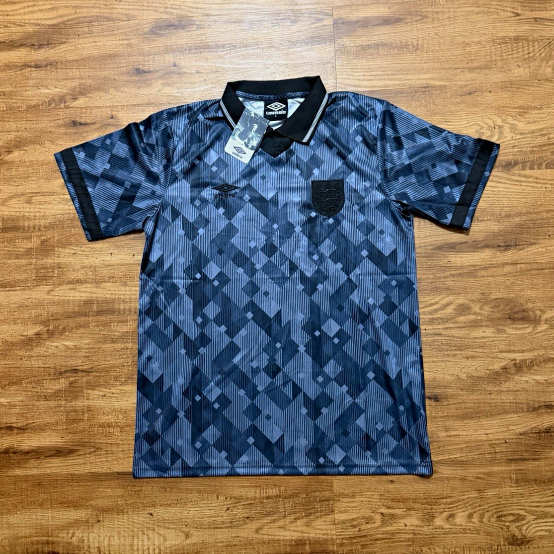 Retro Umbro England 1990 Blackout football jersey Size L Retro Umbro England 1990 Blackout football jersey Size L