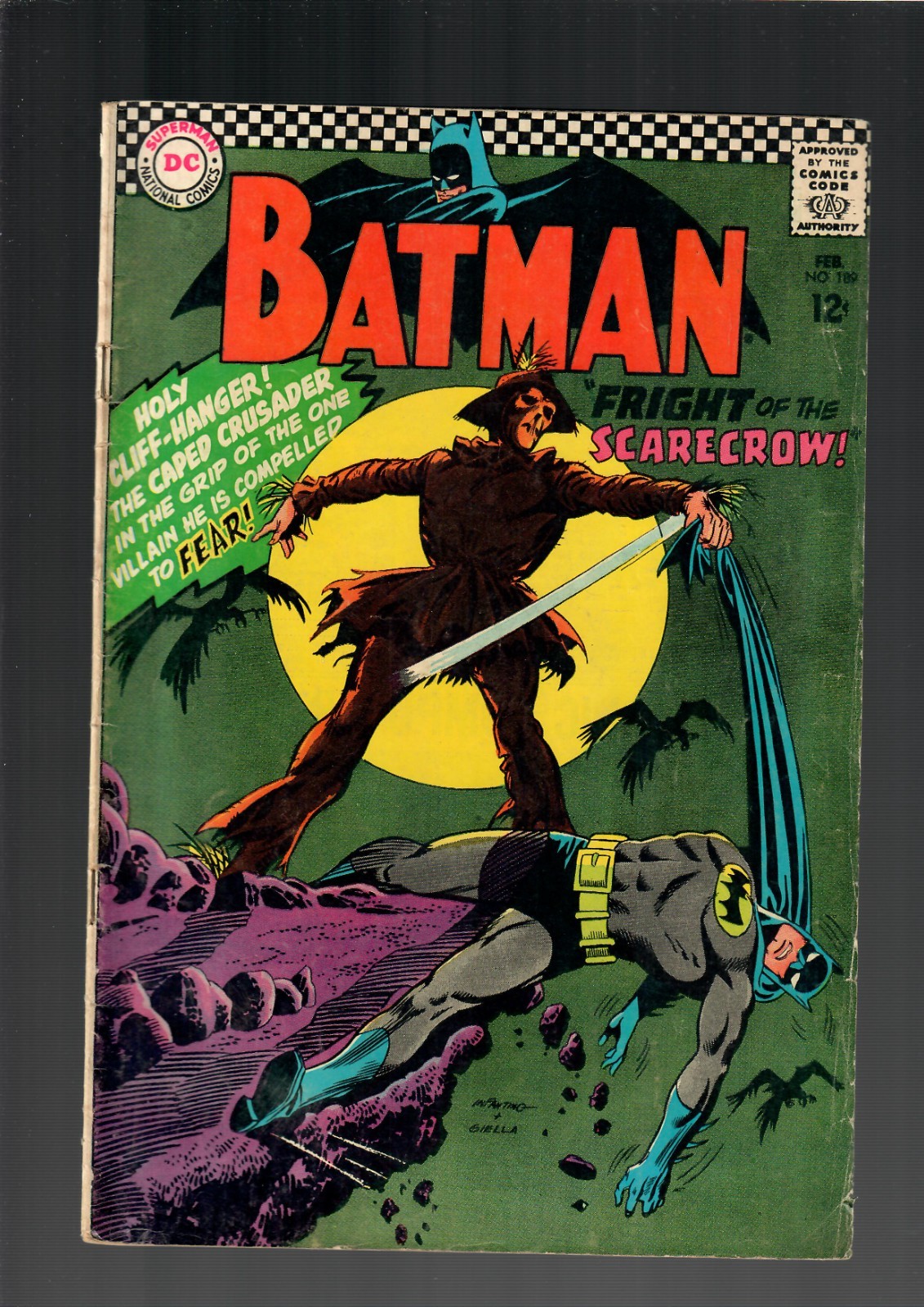 DC Comics BATMAN #189 1st Silver Age Appearance of The Scarecrow VG+ 4.5