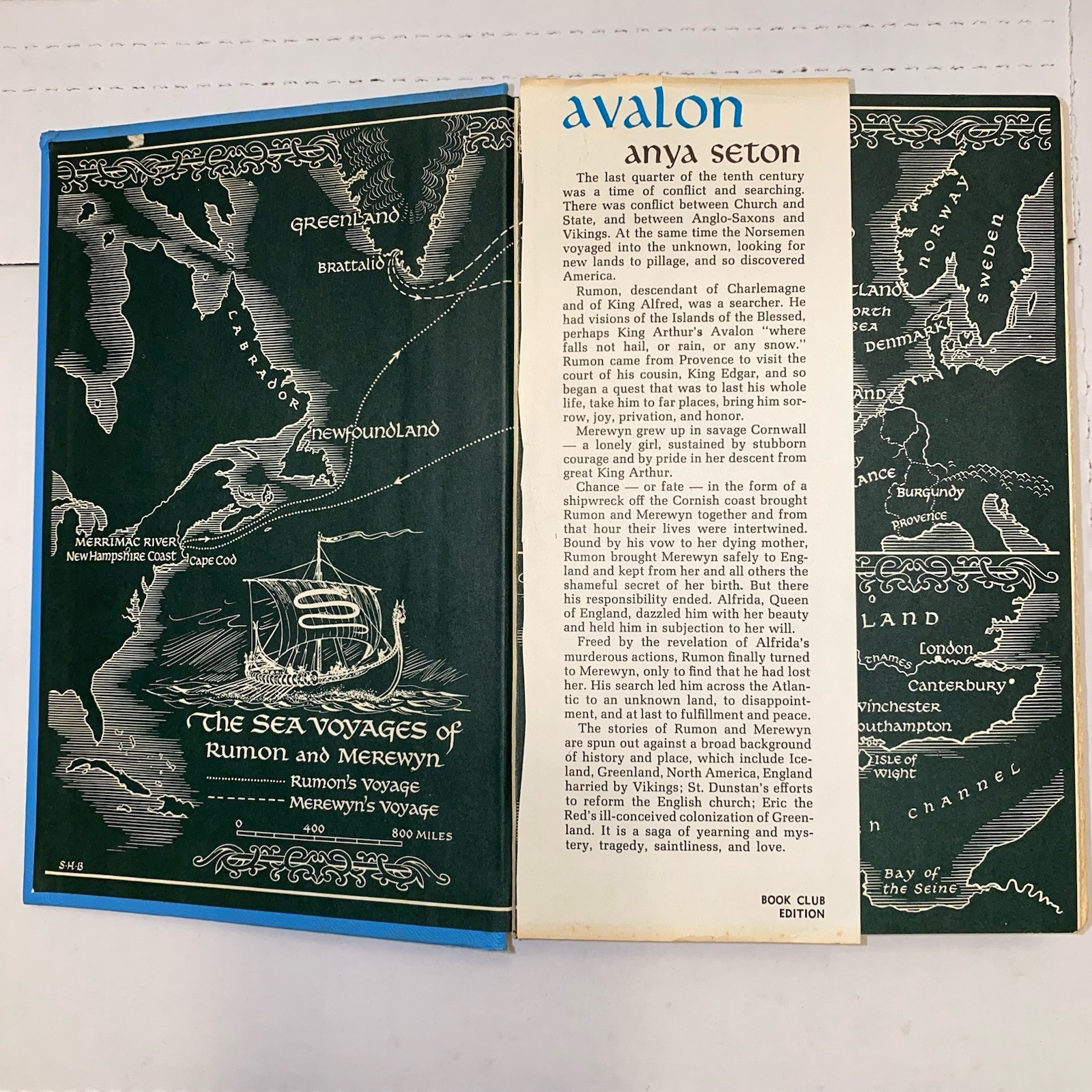 Vintage 1965 Avalon by Anya Seton Hardcover Book Club Edition