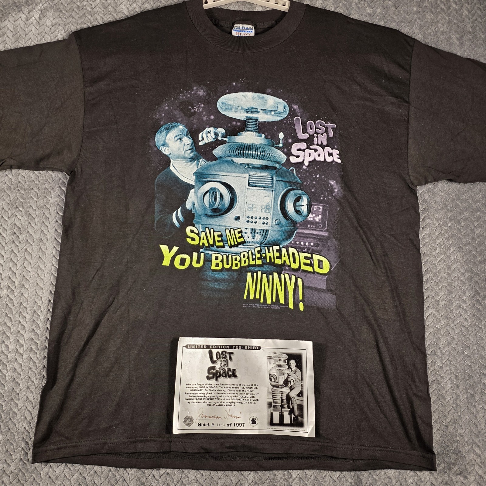 Vintage 1997 Lost in Space T-Shirt Men\'s XL Limited Edition J. Harris Signed COA
