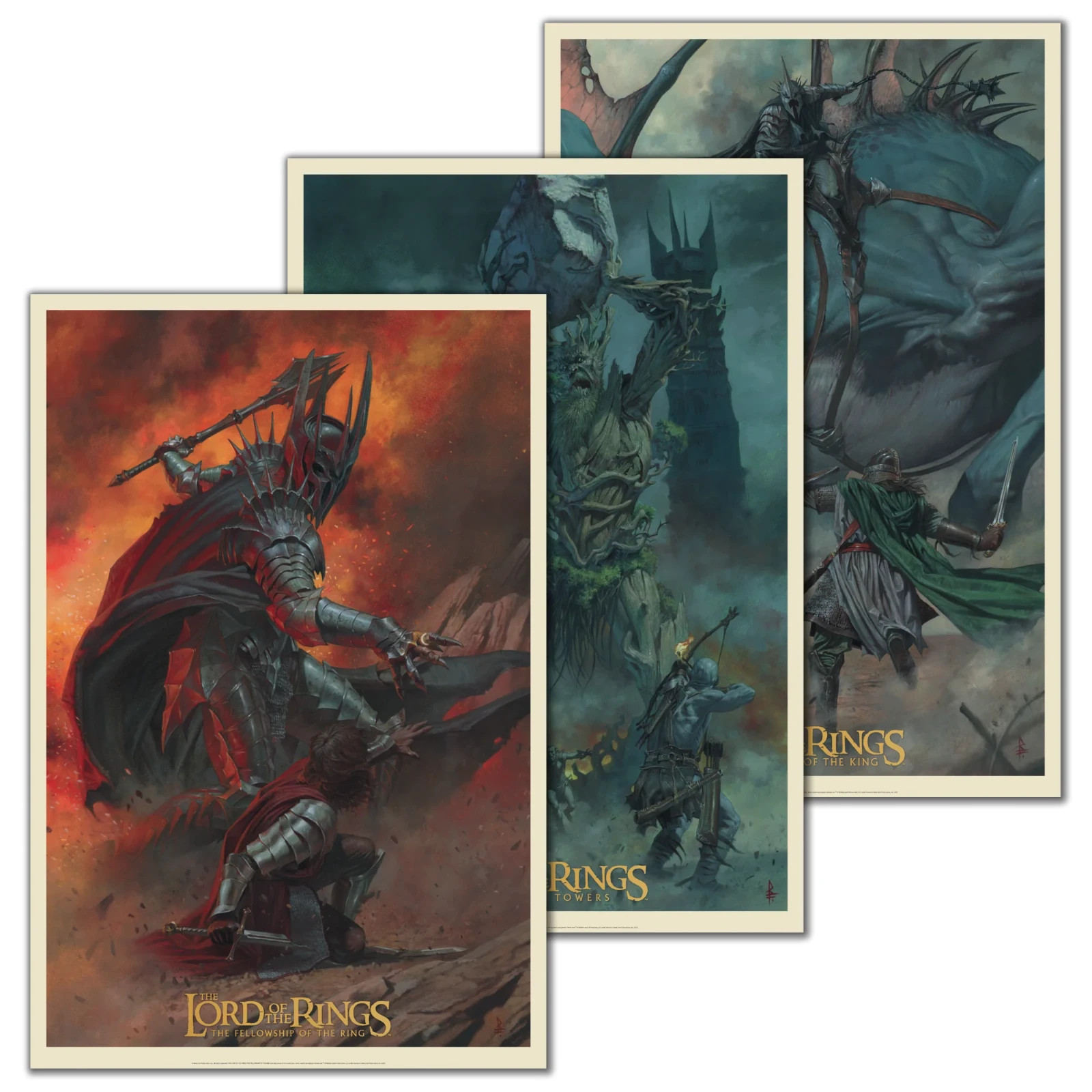 Mondo Lord of the Rings Trilogy Timed Prints Riccardo Federici 24x36 posters