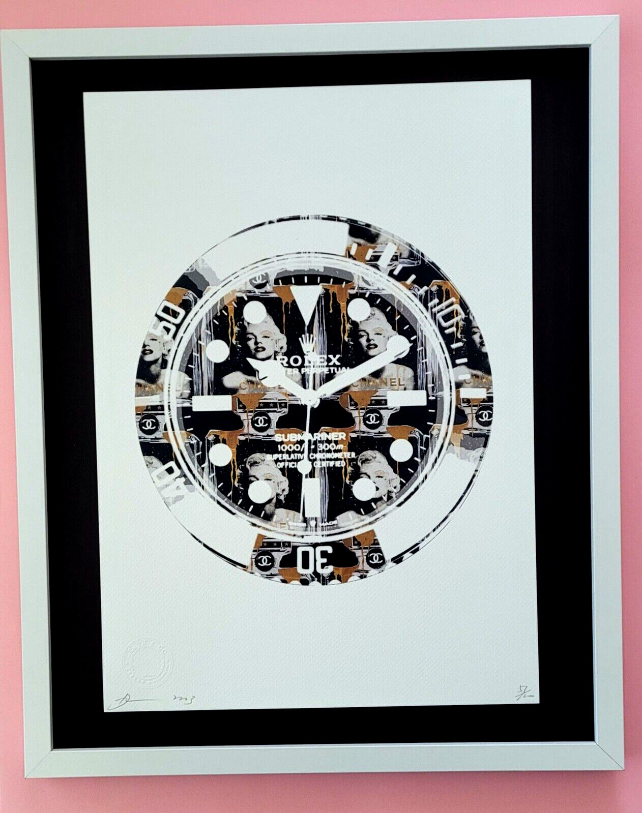 DEATH NYC Hand Signed LARGE Print Framed 16x20in COA ROLEX WATCH FL DEATH NYC Hand Signed LARGE Print Framed 16x20in COA ROLEX WATCH FL