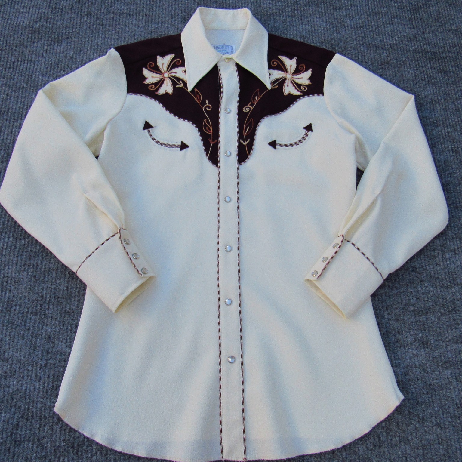 Vintage H Bar C California Ranchwear Embroidered Western Shirt M ? (21x31)