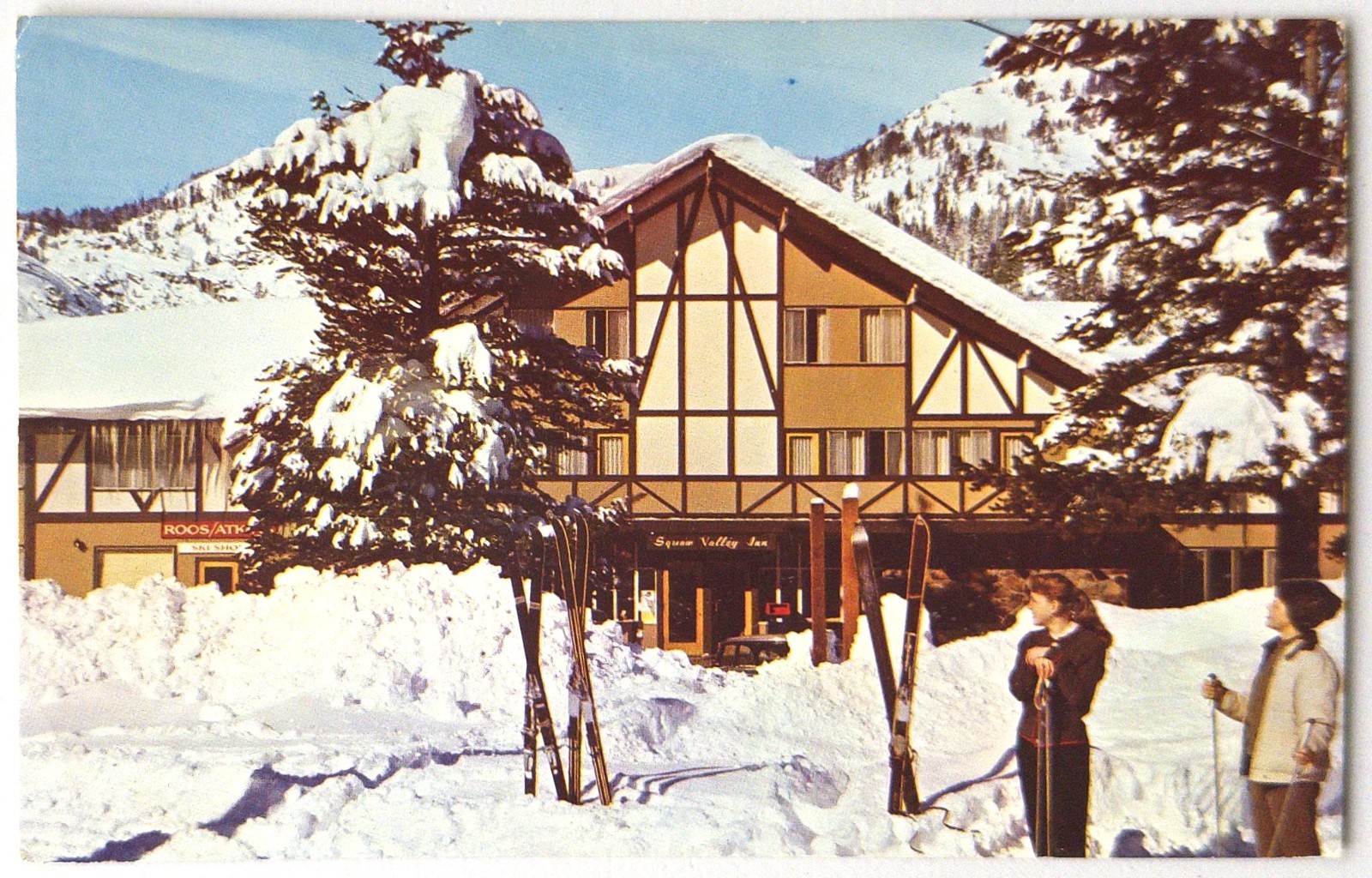 Olympic Valley, CA - California Vintage Squaw Valley Inn Ski Postcard 