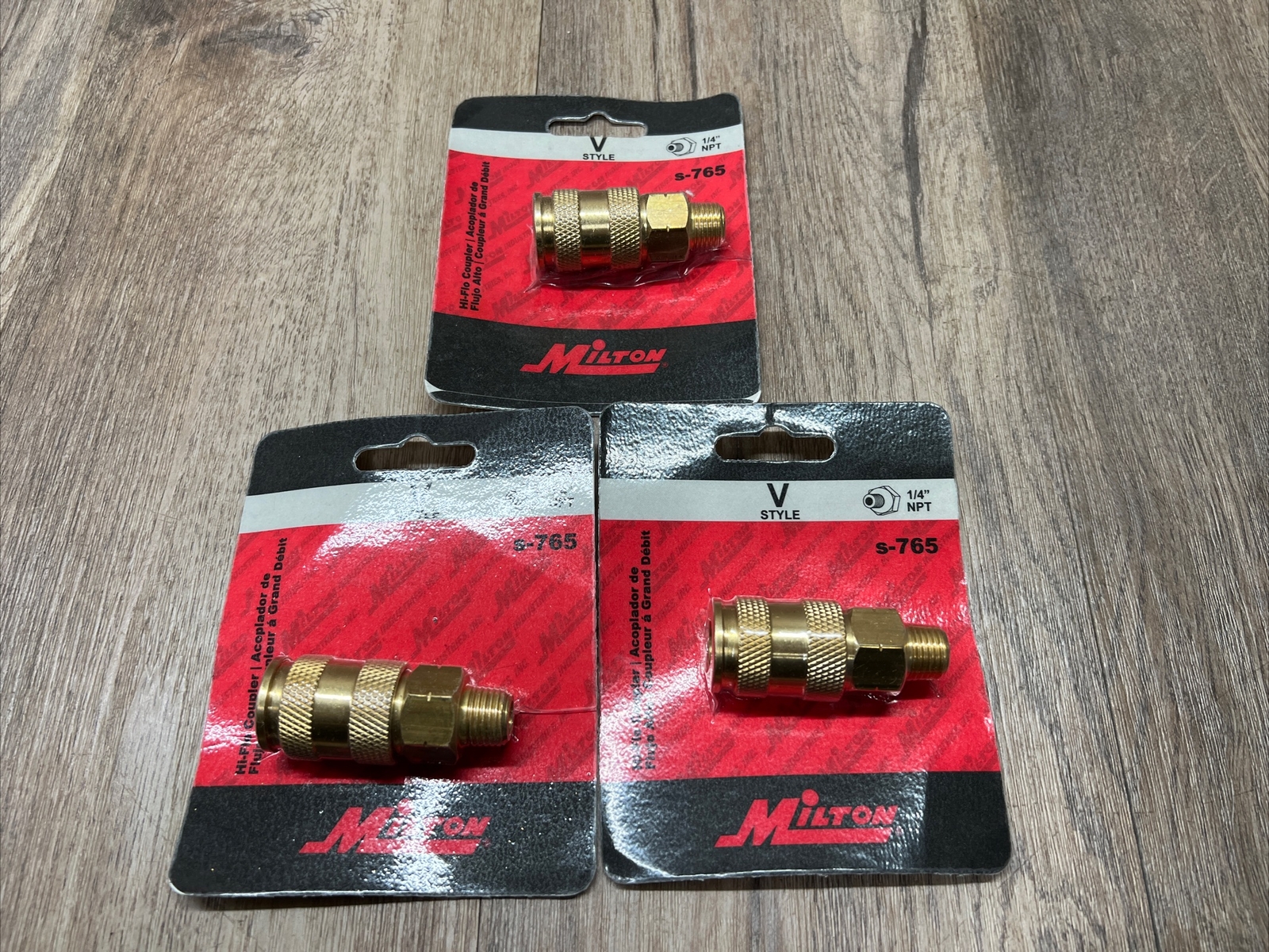 Lot Of 3 Milton V Style Couplers 1/4\