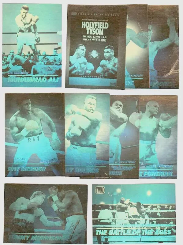 1991 Kayo Boxing Gold Hologram Set (10) Ali Mike Tyson Holyfield Ex-Mt #8 1991 Kayo Boxing Gold Hologram Set (10) Ali Mike Tyson Holyfield Ex-Mt #8