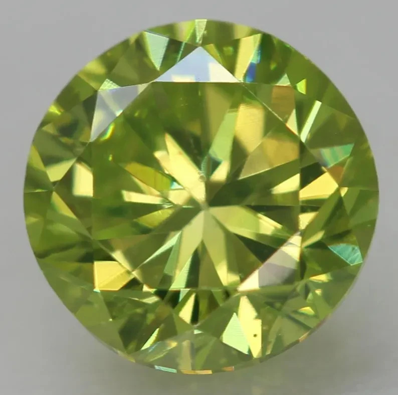 CERTIFIED 1.00 Ct Earth-Mined Natural Olive Green Diamond ROUND LOOSE VVS1/ 7 mm