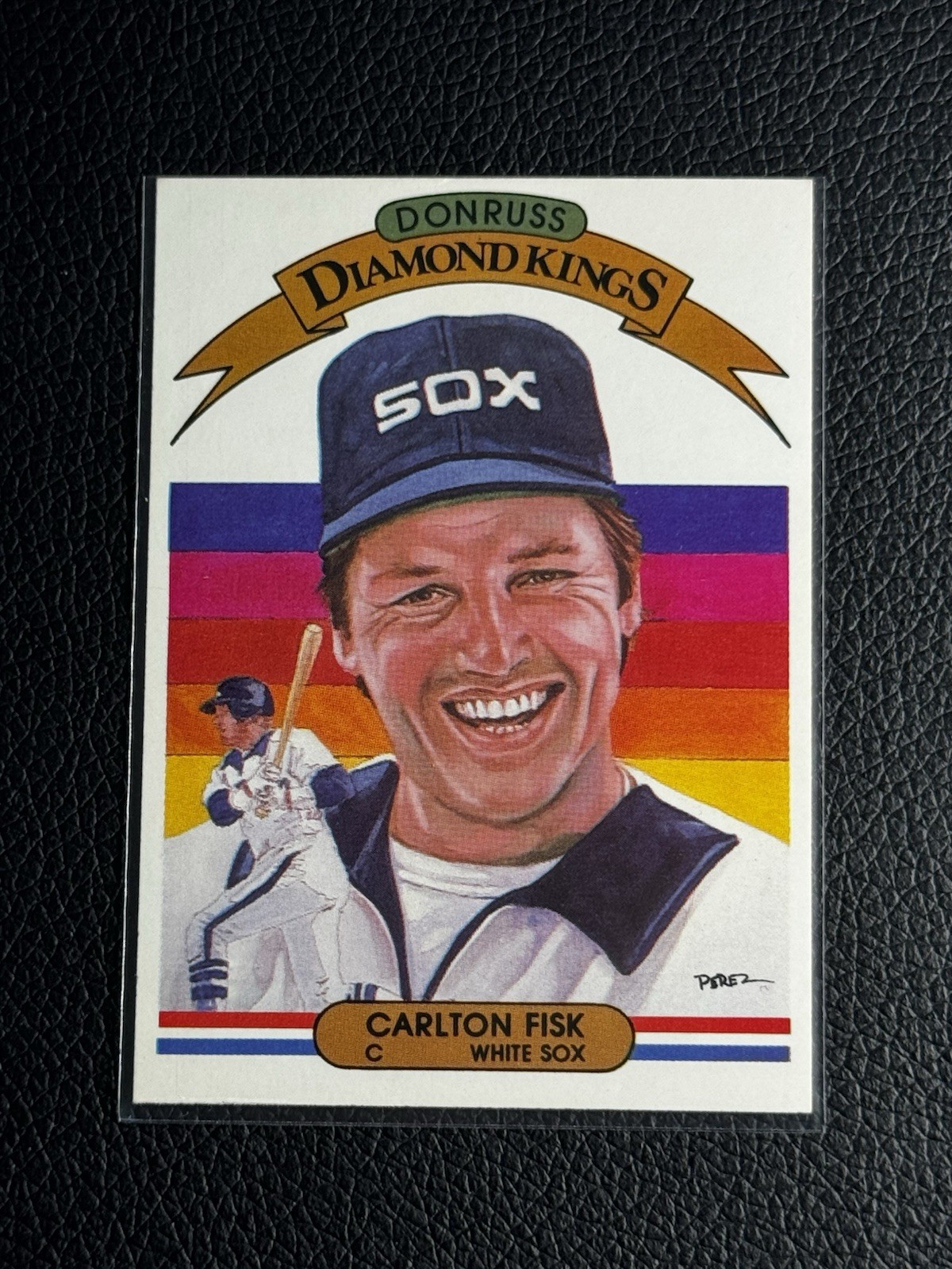 ‼️VINTAGE ARTWORK‼️1982 Donruss DK Carlton Fisk #20 Chicago White Sox ROY HOF