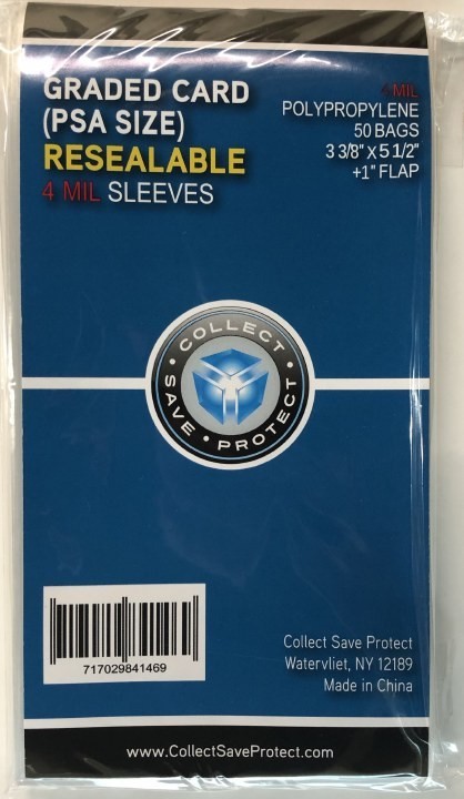 250 x (5 Packs) CSP PSA Graded Card Sleeves 4 MIL HD Resealable
