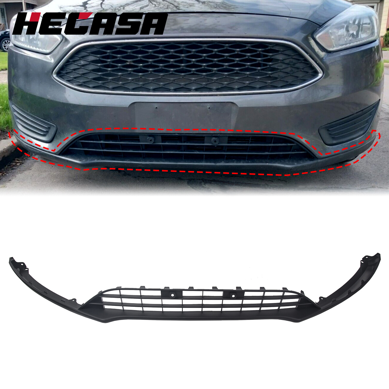 Fits 2015-2018 Ford Focus Front bumper Lower Valance Panel Grill for F1EZ17626A Fits 2015-2018 Ford Focus Front bumper Lower Valance Panel Grill for F1EZ17626A