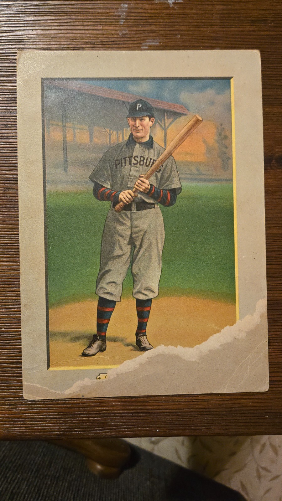 1910-11 Turkey Red Cabinet Card #8 Fred Clarke
