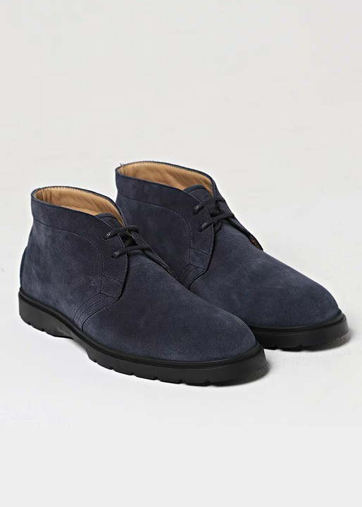 Tod\'s Men’s Blue Suede Desert Round Toe Ankle Boots Size 9.5 US (MSRP $775)