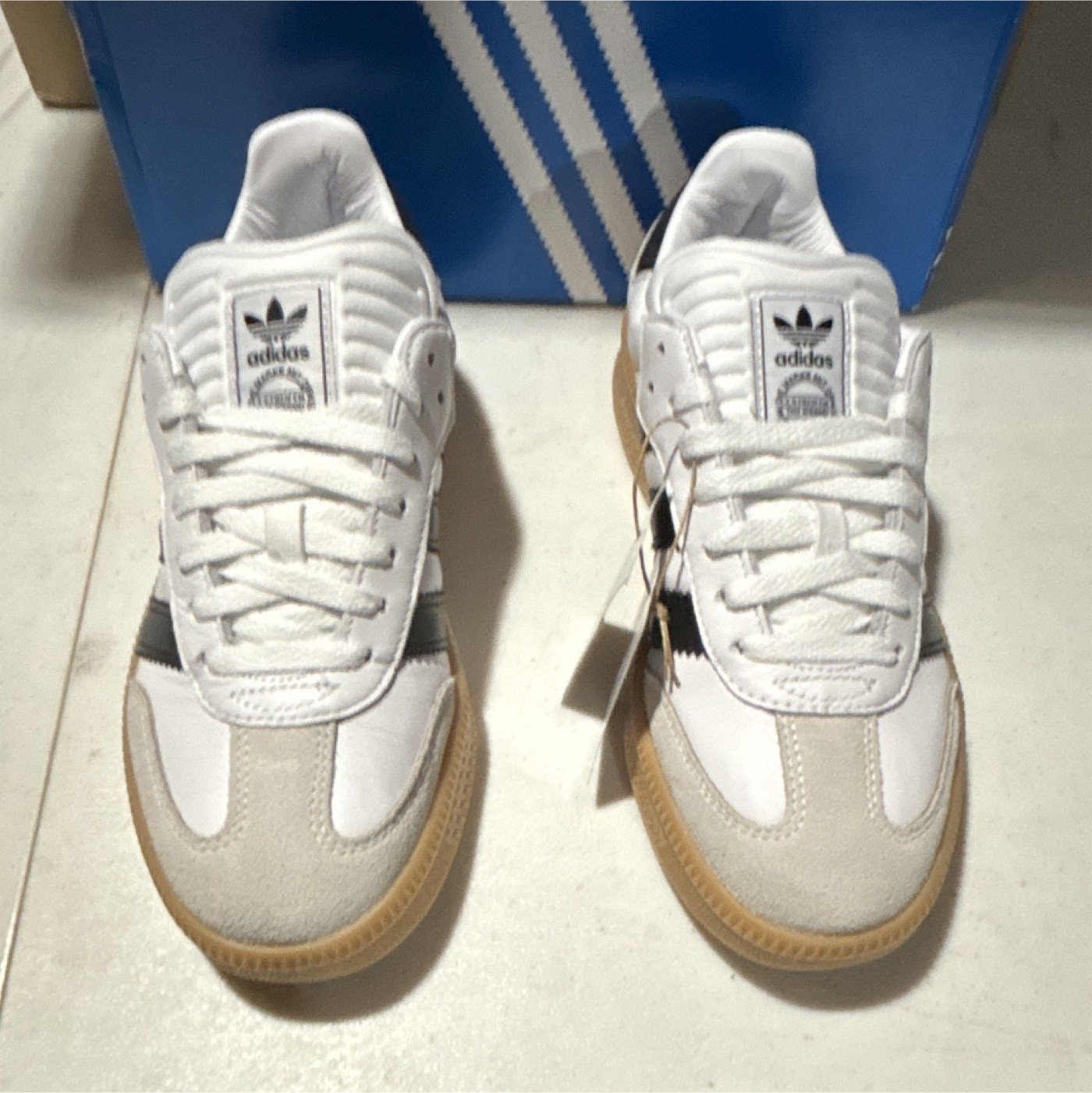 adidas Originals Samba XLG J Unisex  US 7 White/Black Leather JH6516