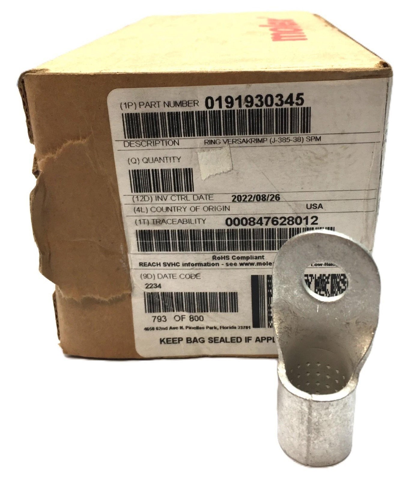 Molex 2/0 AWG 3/8\