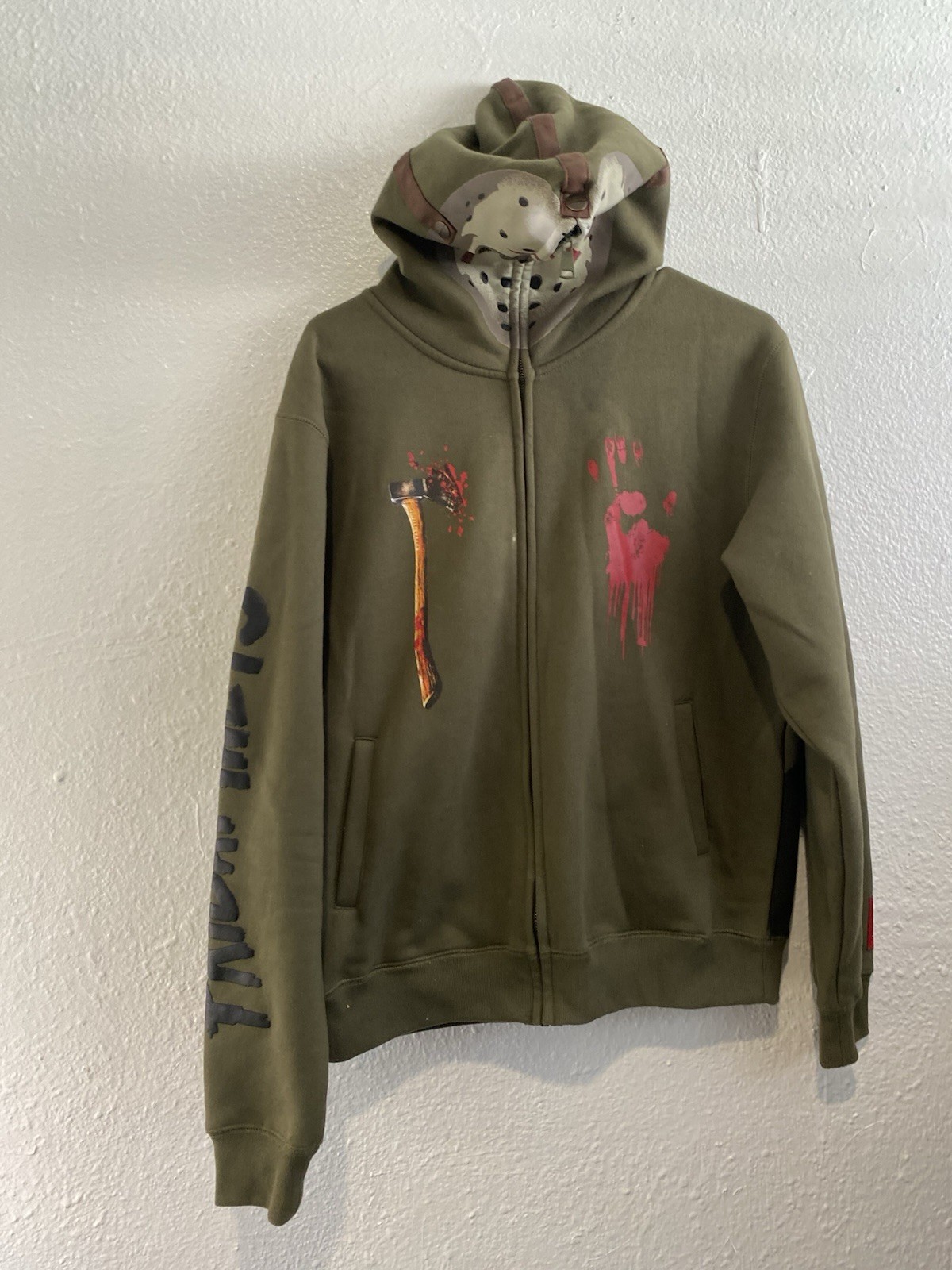 Shoe Palace Jason Friday The 13th Full Zip Medium Hoodie w/ Hockey Mask Hood