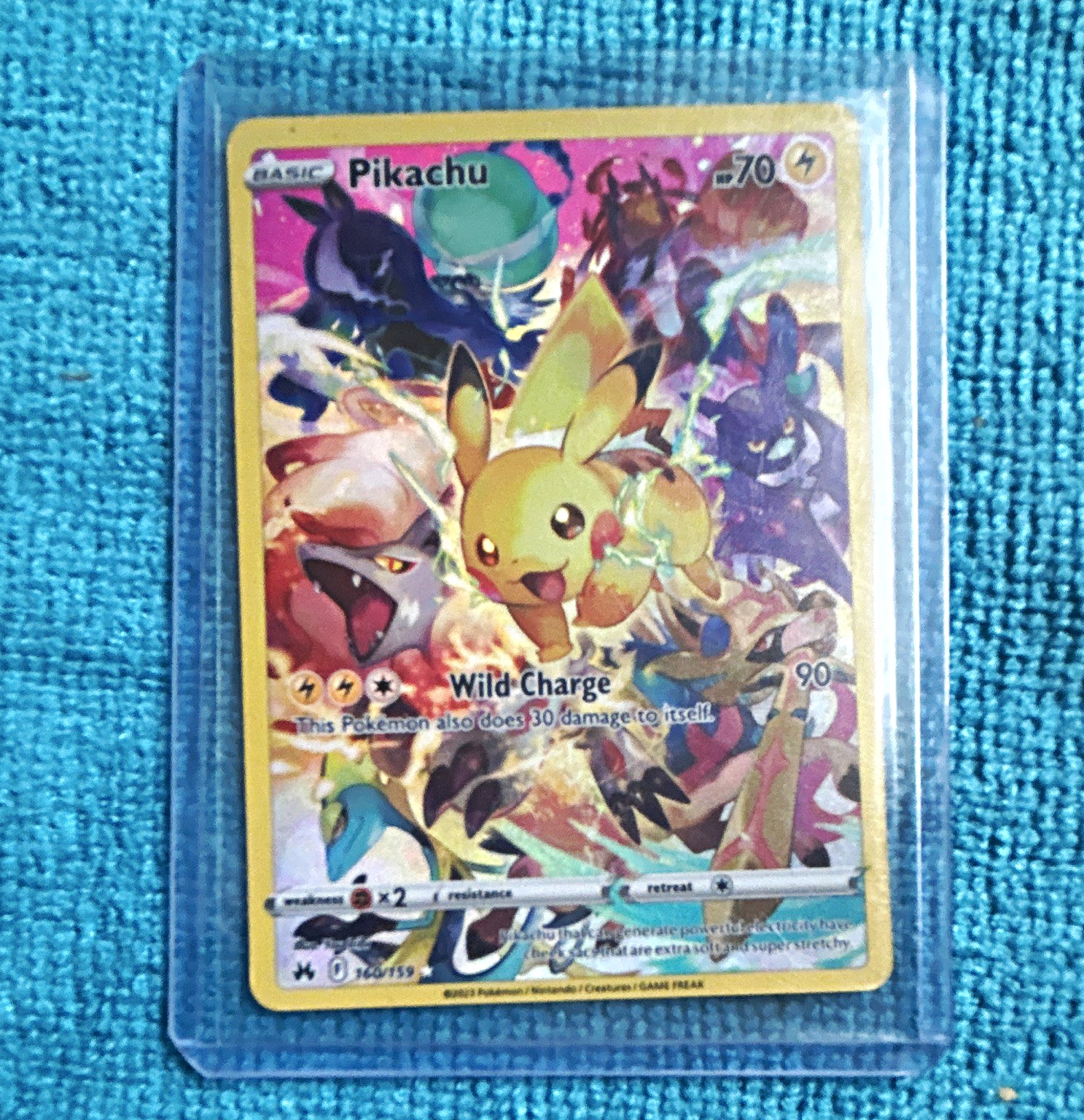 Pokemon TCG Pikachu 160/159 Crown Zenith Secret Holo ENG 70HP Pokemon TCG Pikachu 160/159 Crown Zenith Secret Holo ENG 70HP