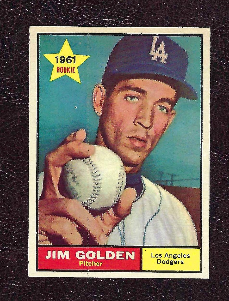 1961 Topps Baseball #298 Jim Golden, Los Angeles Dodgers, Centered, EX-MT (ST) 1961 Topps Baseball #298 Jim Golden, Los Angeles Dodgers, Centered, EX-MT (ST)