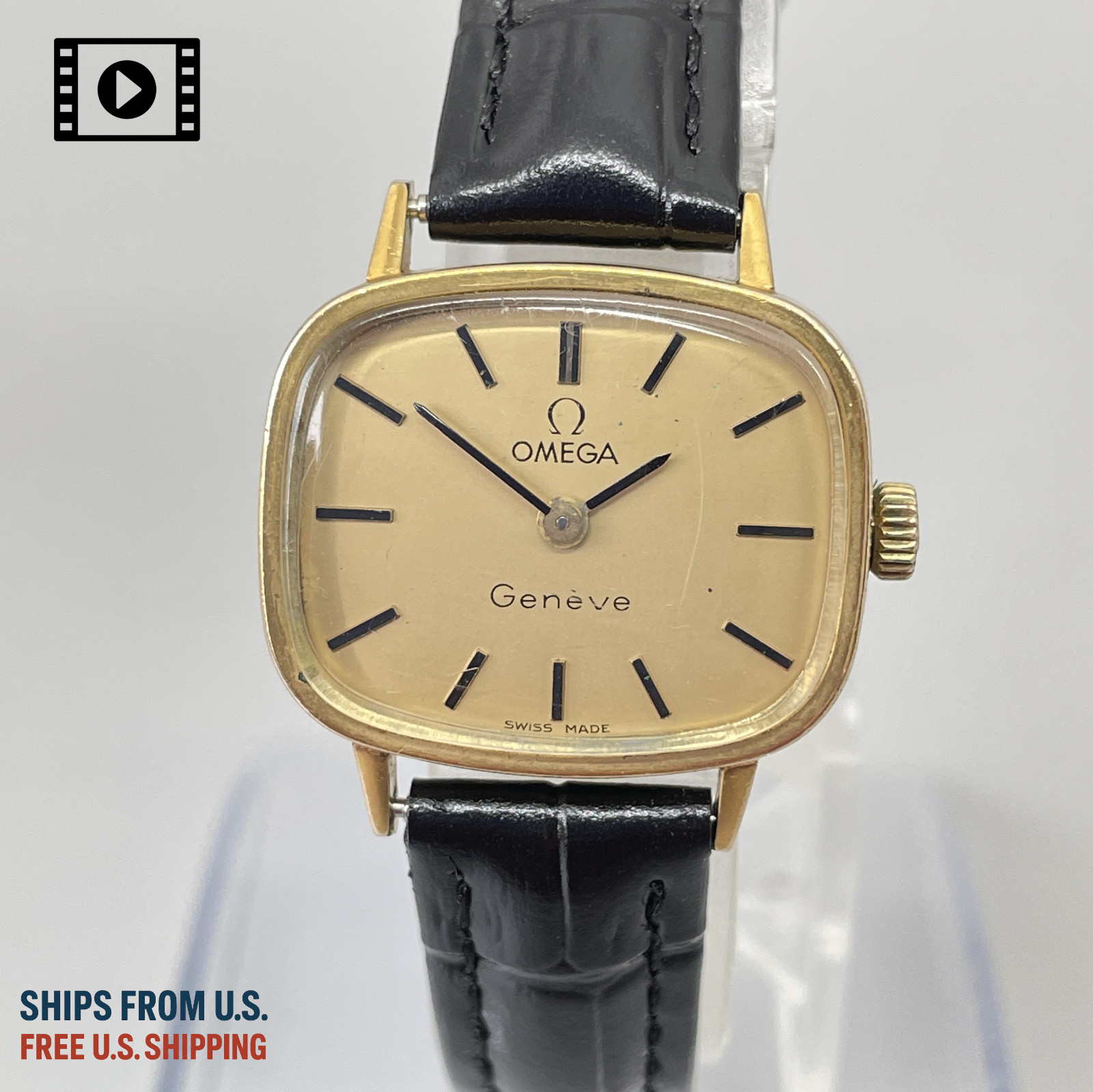 Vintge Omega Geneve Cal.625 Ref.511.413 1970s [US Stock] Gold Manual Watch Exc+5