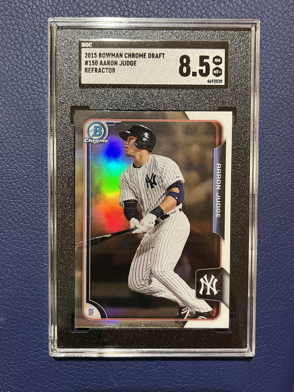 2015 Bowman Chrome Draft Aaron Judge Refractor #150 New York Yankees SGC 8.5 RC 2015 Bowman Chrome Draft Aaron Judge Refractor #150 New York Yankees SGC 8.5 RC