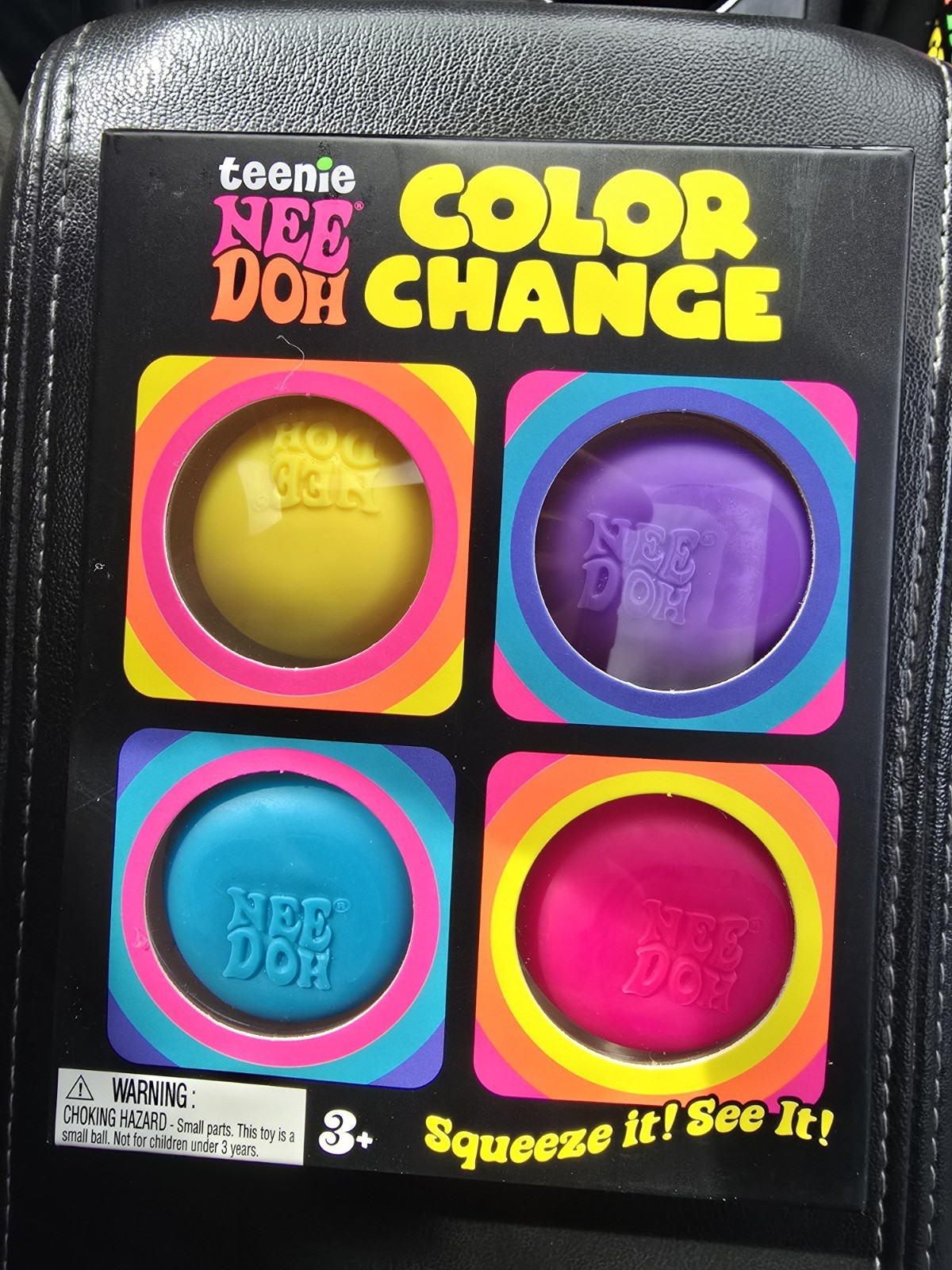 AUTHENTIC Schylling Nee Doh Teenie Color Change Squeeze Toy Set 4 Pack 
