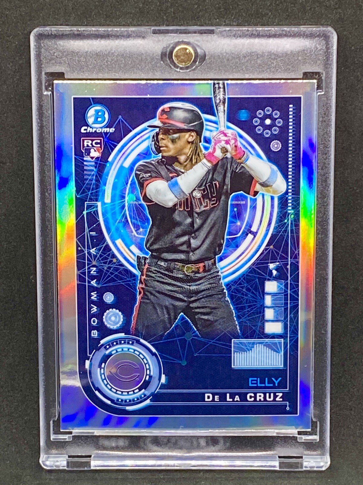 Elly De La Cruz RC REFRACTOR CARD BOWMAN CHROME REDS Elly De La Cruz RC REFRACTOR CARD BOWMAN CHROME REDS