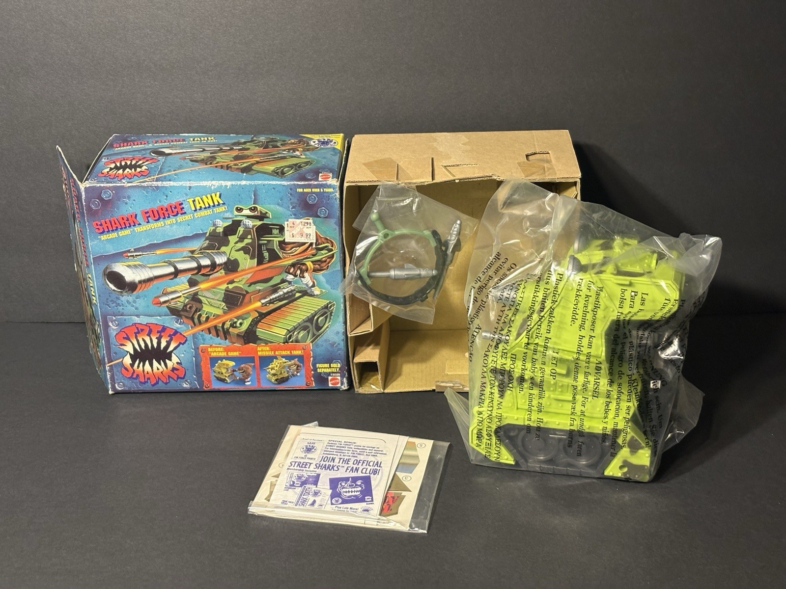 Vintage 1995 Mattel Street Sharks Force Tank Vehicle Nos ? In Opened Box