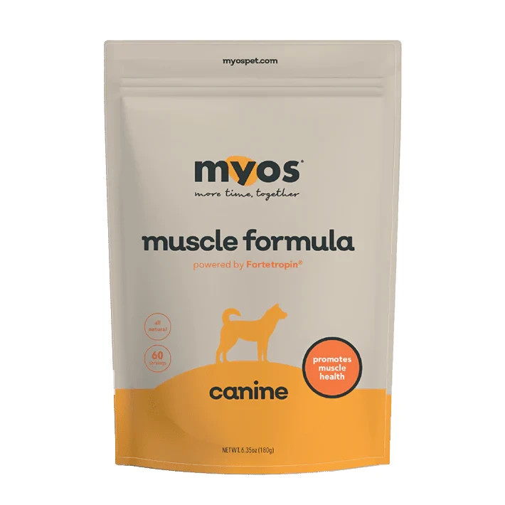 MYOS Canine Muscle Formula Leaders in Pet Muscle Health powered by Fortetropin®