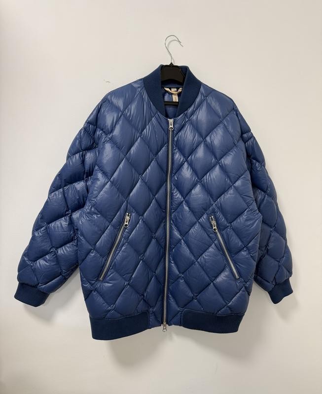H&M Premium Blue Bomber H&Amp Jacket Size S-M H&M Premium Blue Bomber H&Amp Jacket Size S-M