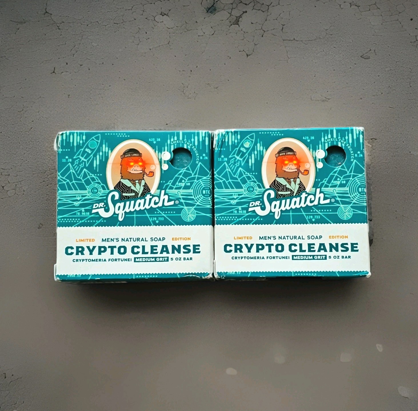 Dr. Squatch Crypto Cleanse  Soap Bricc  5 oz New Limited Edition Sold Out 2 Pack