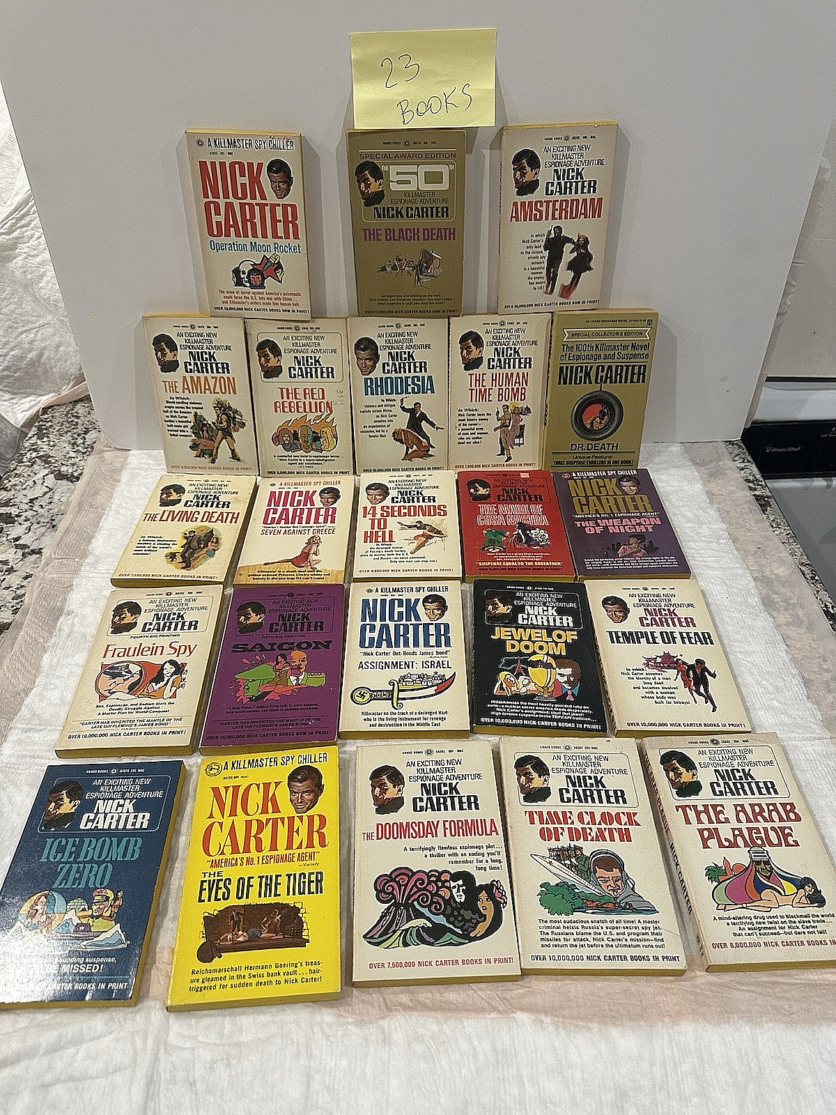LOT 26 NICK CARTER Killmaster Series  VINTAGE 60\'s - 80\'s NOVELS PAPERBACK BOOKS