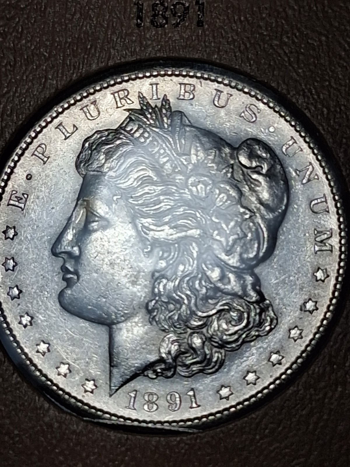 1891-S MORGAN SILVER DOLLAR. MS/ BU/ HIGH RATED +++++