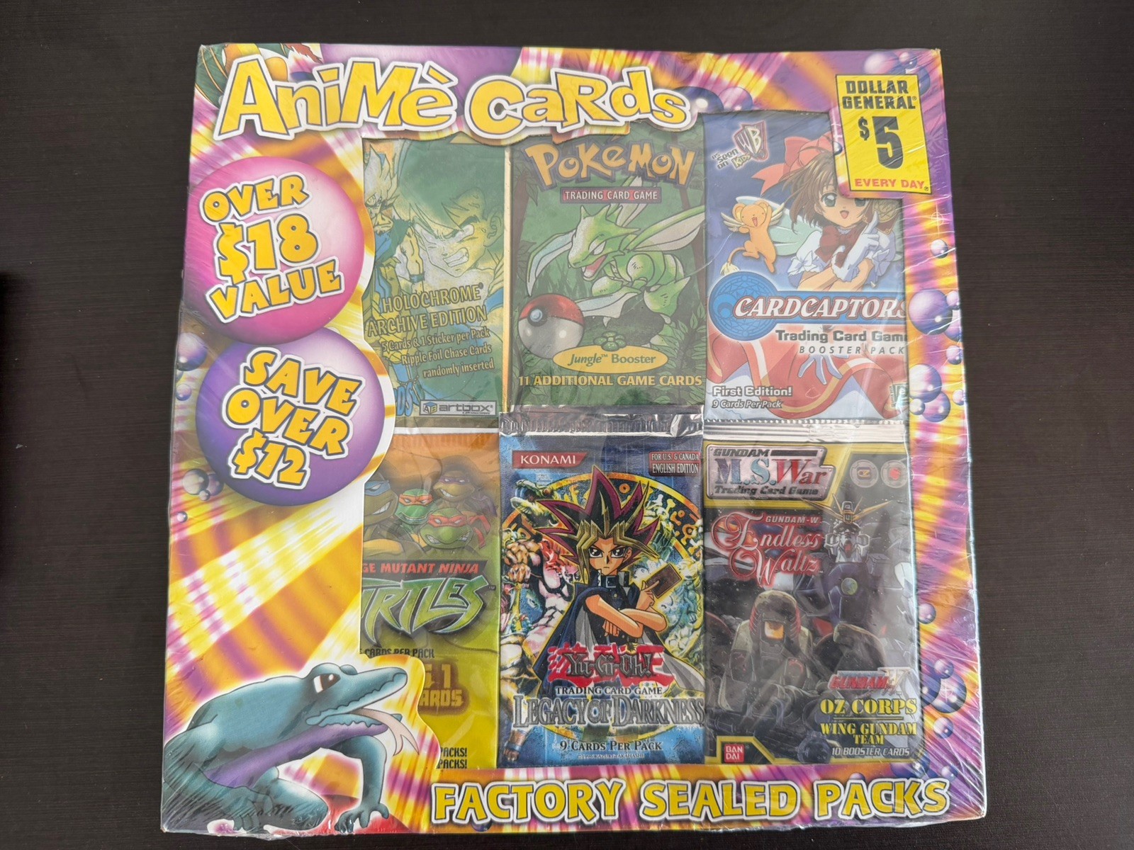 Rare Anime Sealed box 1999 Pokemon Jungle Pack Gundam Pack Sailor Yugioh More